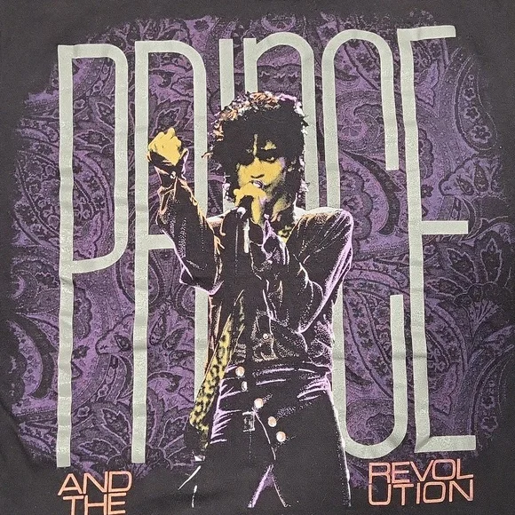 Vintage 1985 Prince and the Revolution Shirt World Tour Size M Single Stitch - Picture 2 of 9